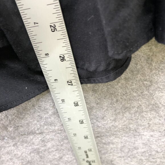 Uniqlo Rayon Blouse Womens L Black Long Sleeve Button Up Lightweight - Picture 8 of 8